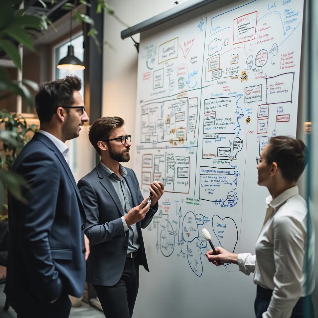 Equipo de consultoría trabajando en una estrategia