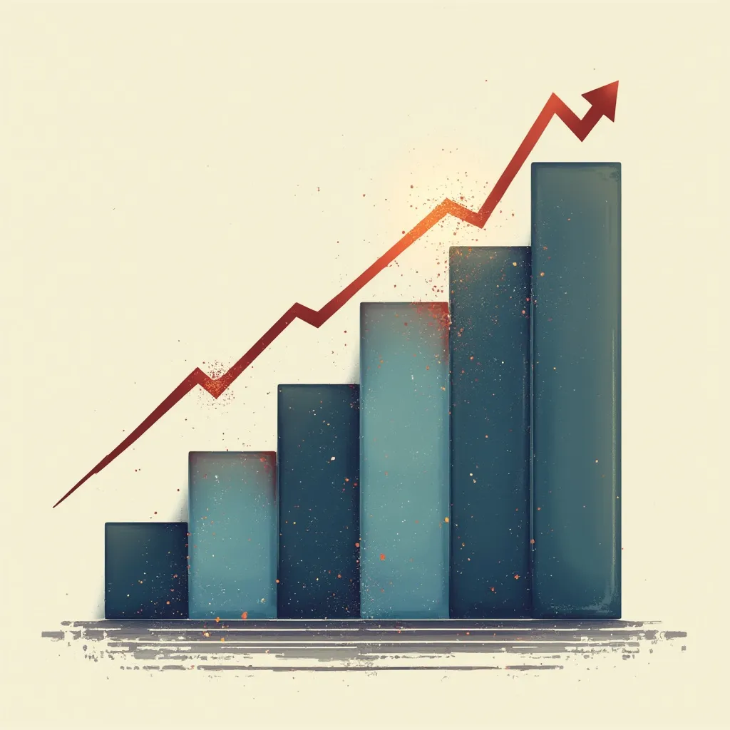 Gráfico de crecimiento de una empresa cliente